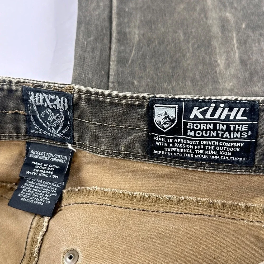 Kuhl Rydr Vintage Patina Mens Pants Sz 30x30 Hiking Outdoor Workwear Canvas
